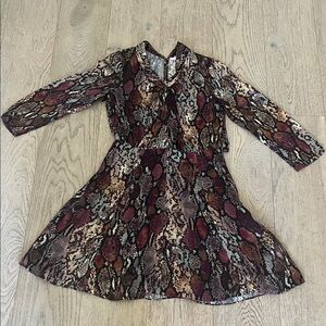 Rebecca Taylor snakeskin print mini dress